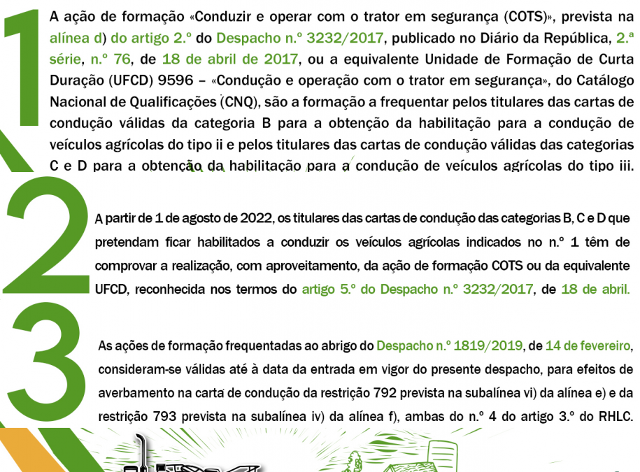 Condução de Tratores Agrícolas – Formação Obrigatória